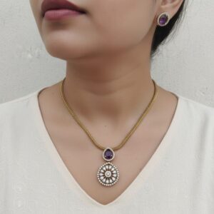 Purple violet choker set