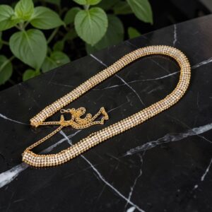 White Micro plated belt 4