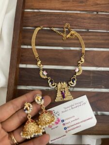 Srinivasan short necklace with jhumki