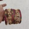 Temple Lakshmi kemp bangles set of 6