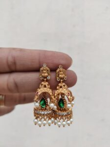 Green Golden jhumki