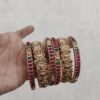 Temple Lakshmi kemp bangles set of 6