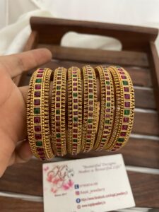 Non idol  kemp bangles set of 6-2.4