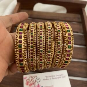 Non idol  kemp bangles set of 6-2.4
