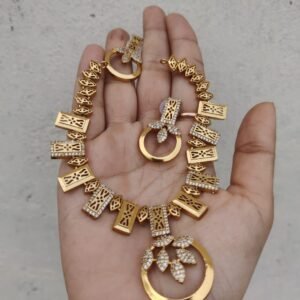 Cz Golden necklace set