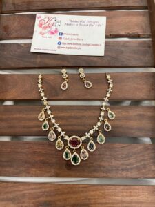Ad necklace set navratan