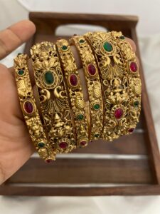 Temple premium bangles set of 6-2.6
