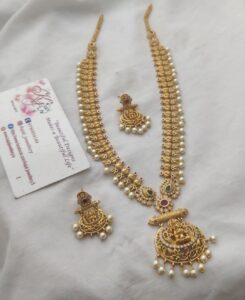 Pearl Lakshmi long guttapusulu golden temple antique