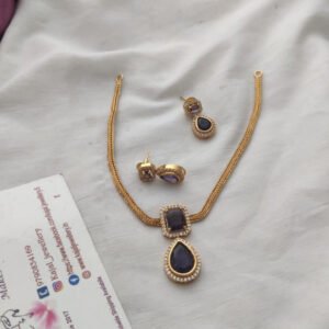 Cz Violet necklace set