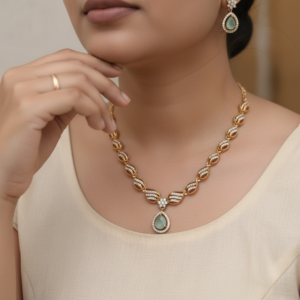 Turquoise blue necklace set