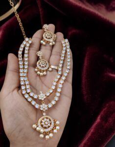 Double layer ad necklace sets