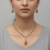 Red necklace set heart