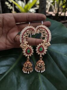 Bluetooth model jhumki with Pearl straight model