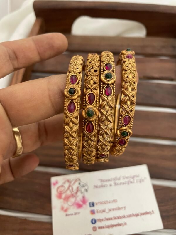 Matte bangles set of 4-2.4