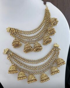 Earchain mattle set with ghungharoo heavy