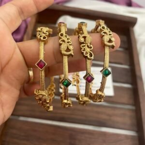Peacock bangles set of 4