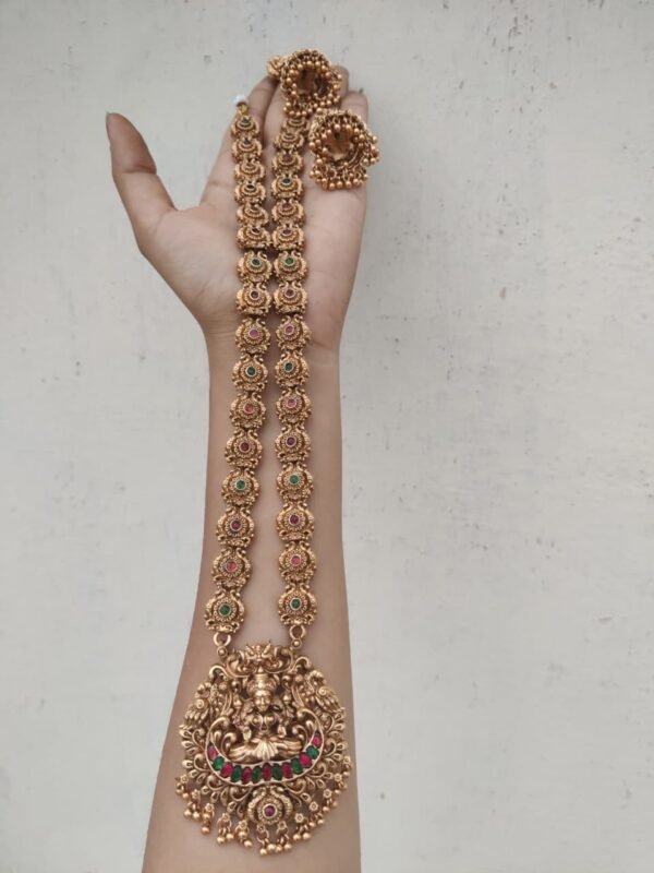 Temple long Lakshmi harram set 3