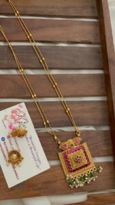 Non idol chain Meenakari set