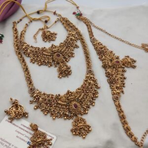 Lakshmi temple semi bridal set