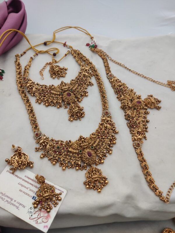 Lakshmi temple semi bridal set
