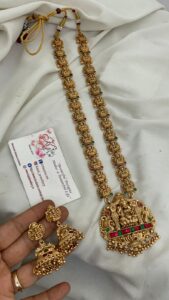 Temple long Lakshmi harram set