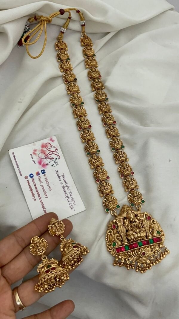 Temple long Lakshmi harram set