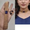 Blue choker set with stud