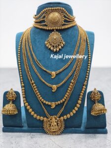 Rashmika Golden antique bridal sets