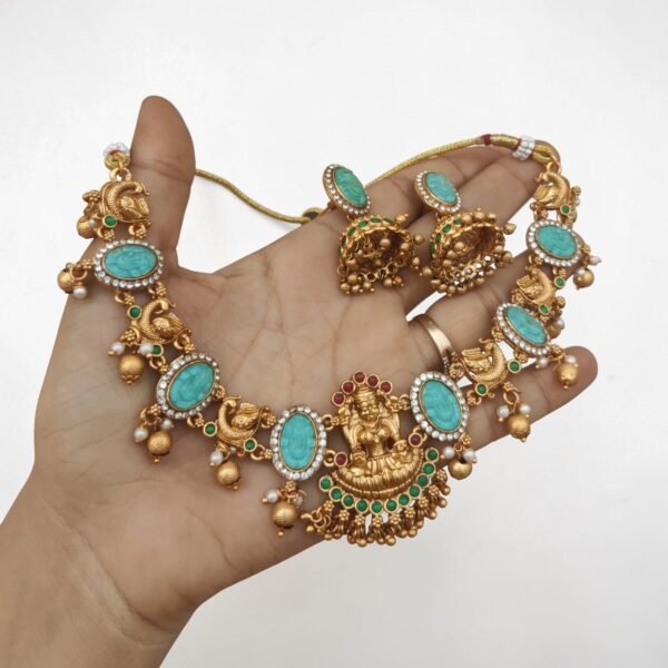 Turquoise Lakshmi set
