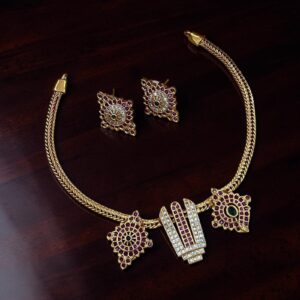 Balaji choker kemp cz gold set