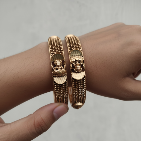 Antique Lakshmi golden bangle