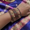 Temple Lakshmi  bangles multi set of 6