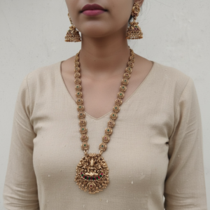 Temple long Lakshmi harram set 3