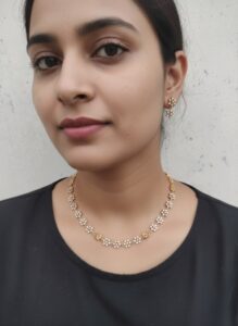 Lakshmi with earrings stud
