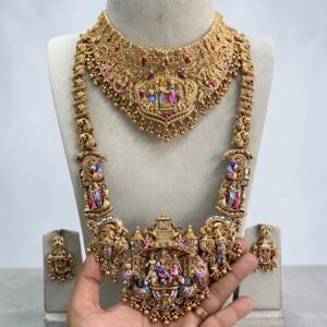 Heavy choker meenakari new enamel model