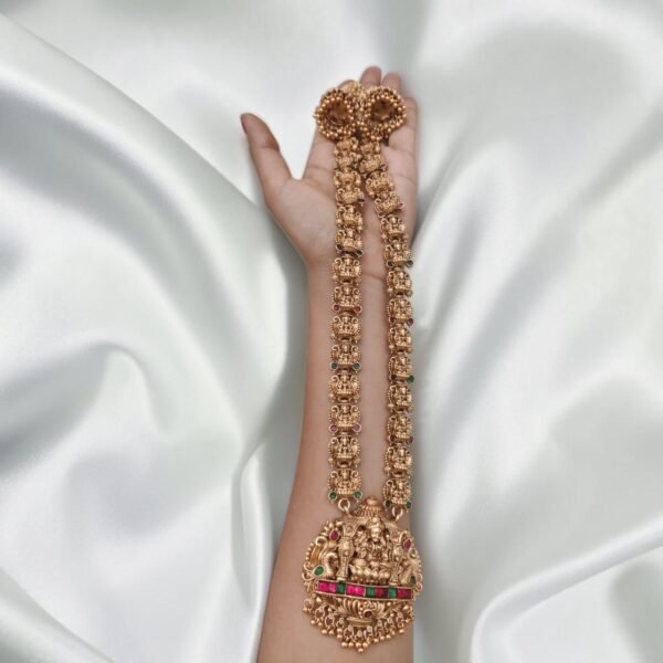 Long temple harram set with jhumki