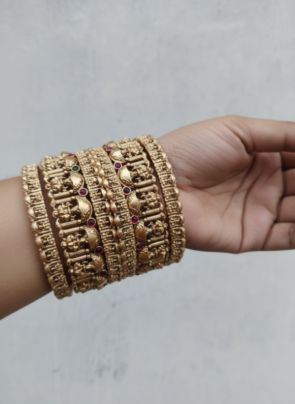Temple Lakshmi  bangles set of 6