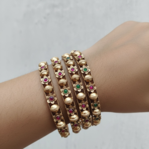 Round   Flower bangles set of 4