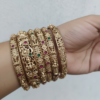 Temple Lakshmi  bangles golden set of 6