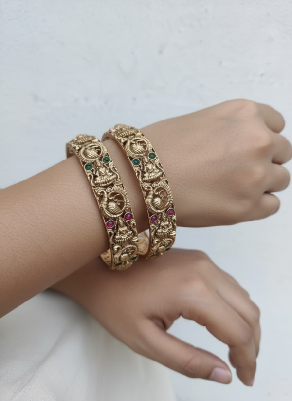 Antique Lakshmi golden bangle 2