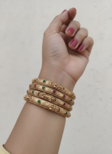 Lakshmi temple  bangles set of 4