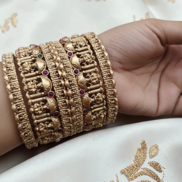 Temple Lakshmi  bangles set of 6