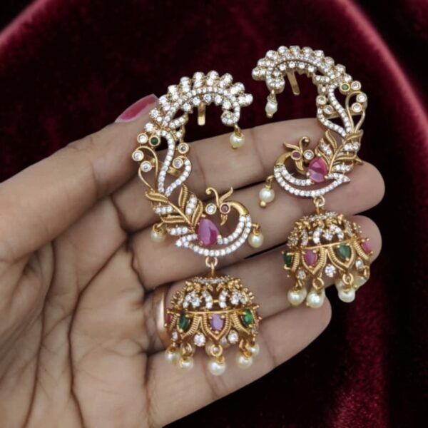 Cz Golden bluetooth earrings ad