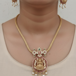 Lakshmi attigai kemp choker set