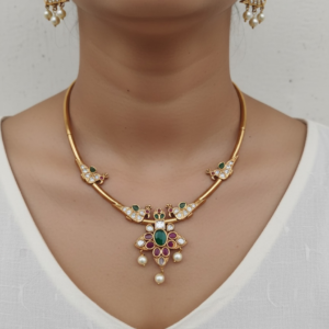 Cz attigai necklace Golden