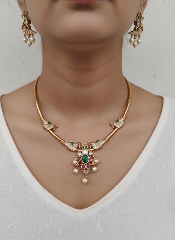 Cz attigai necklace Golden