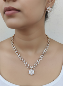 Ad white necklace set