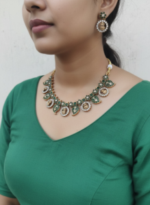 Green kemp jewellery set