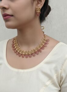 Lakshmi necklace ruby