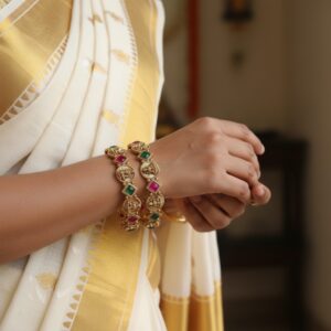Antique Lakshmi bangles set of 2